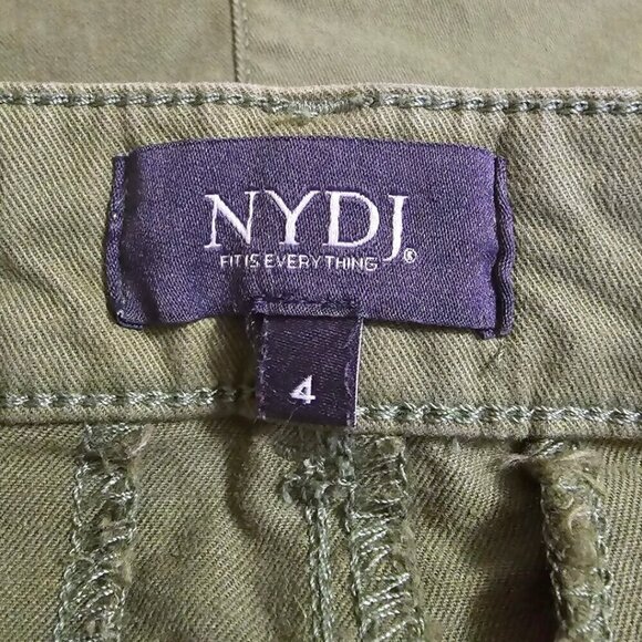 NYDJ Stretch Twill Mid-Rise Bermuda Shorts in Avocado Sz 4 - Picture 6 of 11